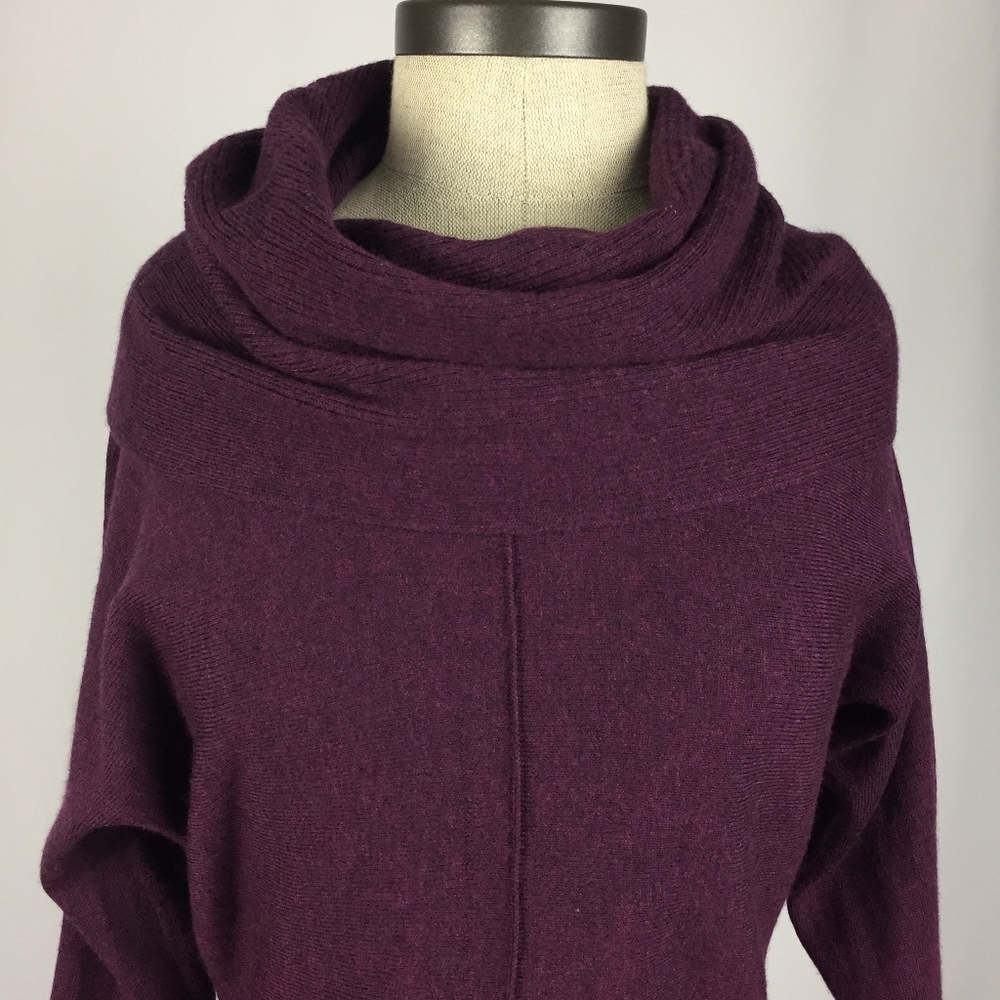 🚫SOLD🚫Tahari Cowl Neck Merino Wool Tunic Sweater - Picture 2 of 8